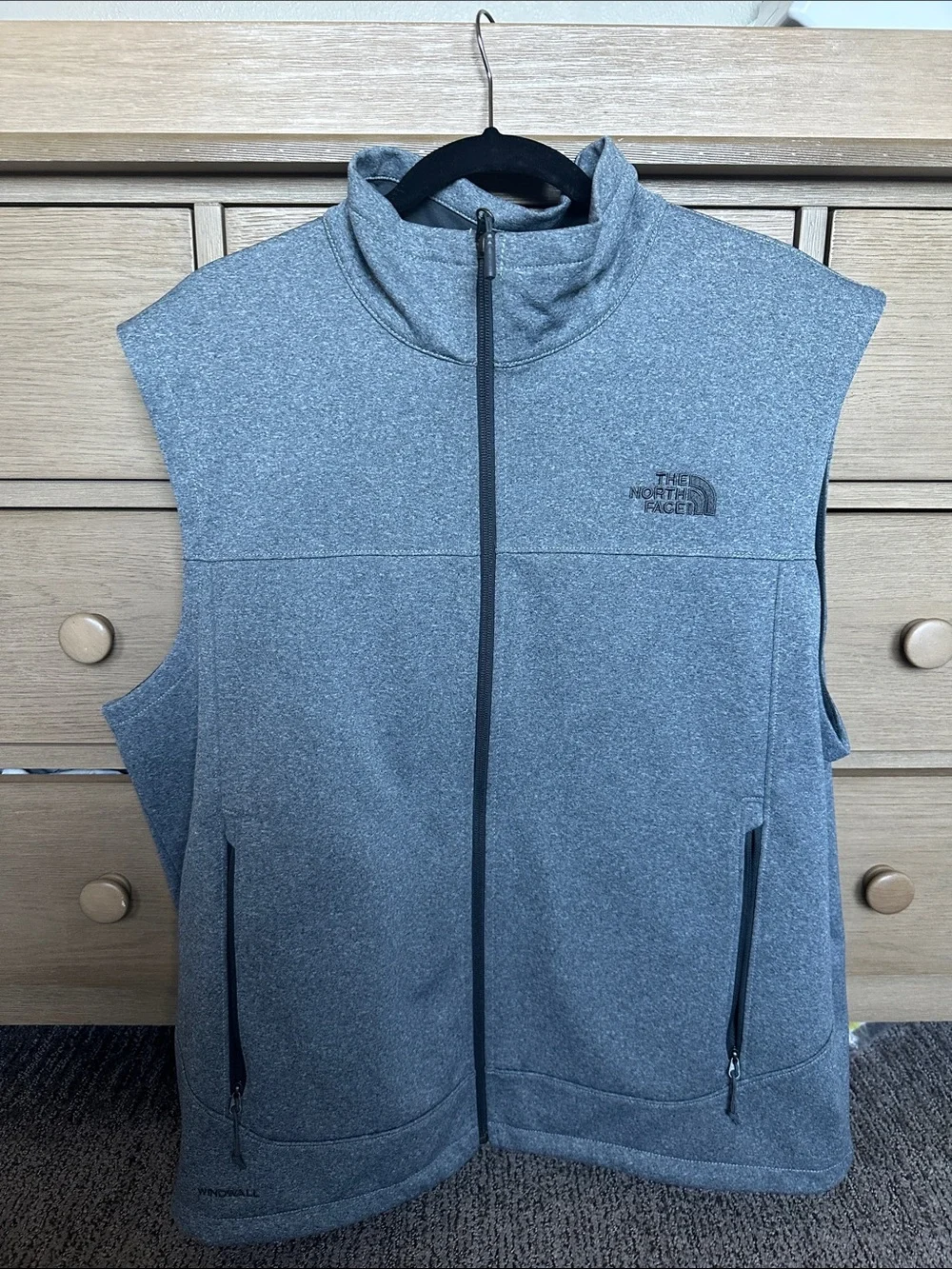 The North Face Heather Gray Sleeveless Fleece Vest